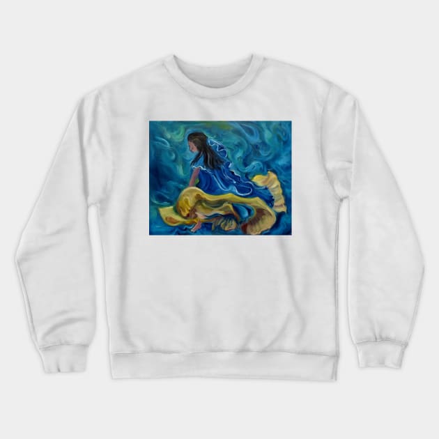 Gypsy Dancer blue Crewneck Sweatshirt by jennyleeandjim